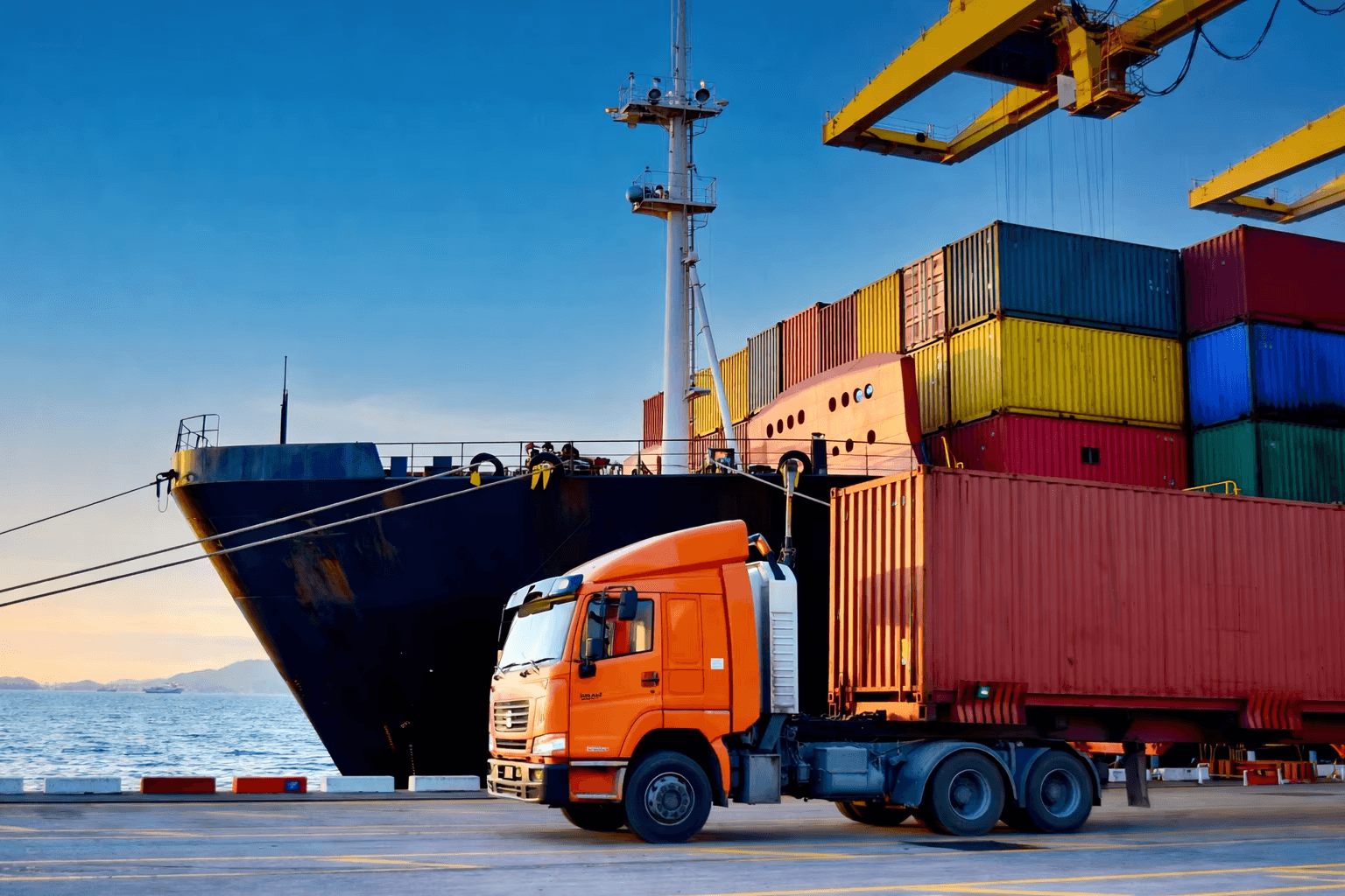 Container terminal where our shipments are loaded